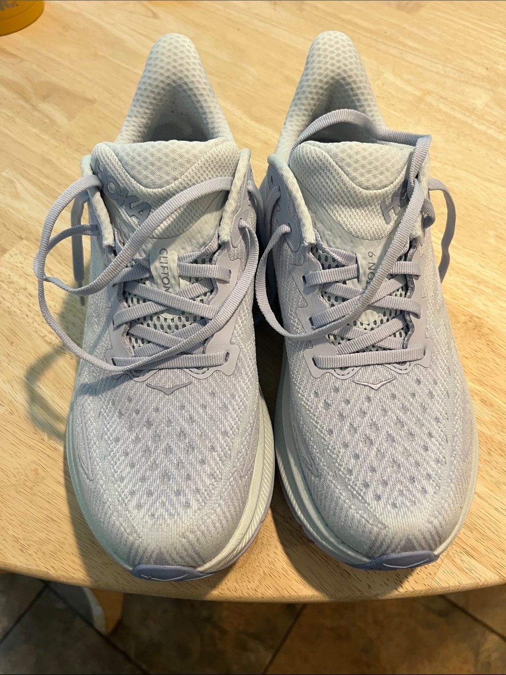 Hoka Clifton Lightweight Women's Running Shoes - light blue and purple